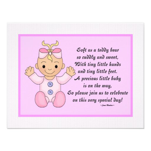 Personalized Baby shower invitations Baby girl