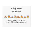 Personalized Baby Shower Invitations-Little Ducks postcards
