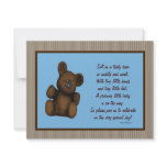 Personalized Baby shower invitations Teddy Bear