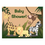 Personalized Baby Shower Invites, Jungle Animals invitations