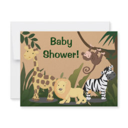 Personalized Baby Shower Invites, Jungle Animals invitation