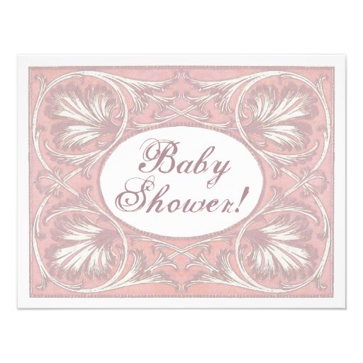 Personalized Baby Shower Invites, Vintage Blush