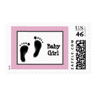 Personalized Baby shower Postage stamps baby feet