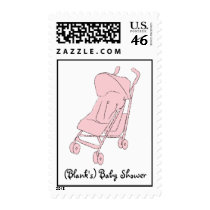 Personalized Baby Shower Stroller Postage Stamp by babyshowergalore Personalized Baby Shower Stroller Postage Stamp