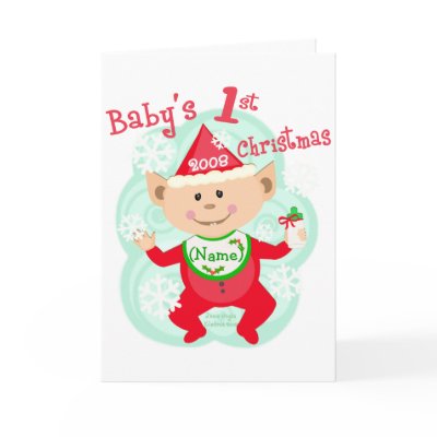 Personalized Baby's First Christmas Cards by jamiecreates1