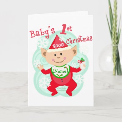 Personalized Baby's First Christmas cards