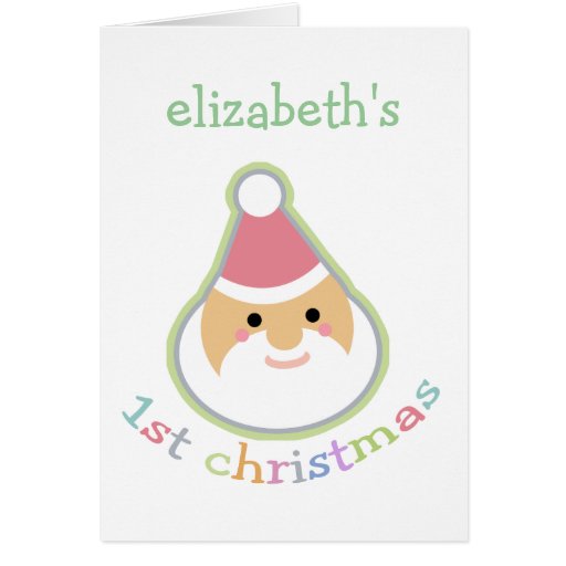 Personalized Baby's First Christmas Card
