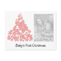 Personalized Baby's First Christmas Holiday Card Postcards