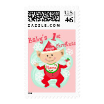 Personalized Baby's First Christmas postage