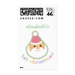 Personalized Baby's First Christmas stamps