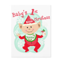 Personalized Baby's First Christmas Post Card