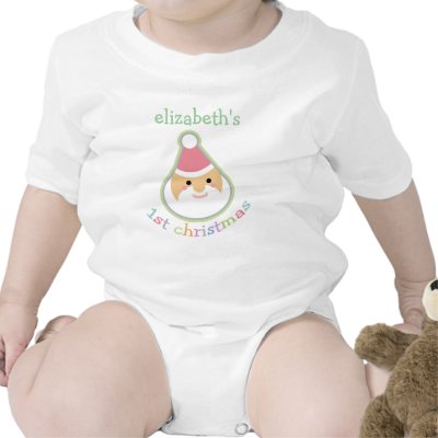 Personalized Baby's First Christmas t-shirts