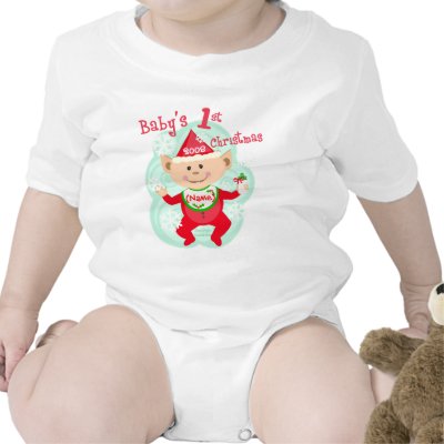 Personalized Baby's First Christmas t-shirts