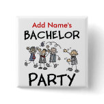 Personalized Bachelor Party Buttons