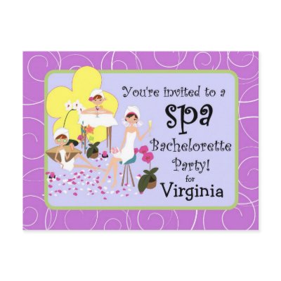 Spa Party Invites