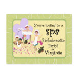 Personalized Bachelorette Party Spa Invitations Postcards