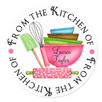 Personalized Baking Cooking Kitchen Stickers