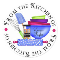 Personalized Baking Cooking Kitchen Stickers sticker