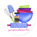 Personalized Baking Cooking Kitchen Stickers sticker