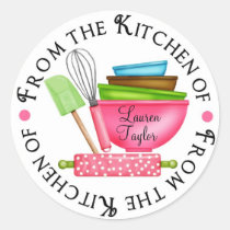 Personalized Baking Cooking Kitchen Stickers stickers