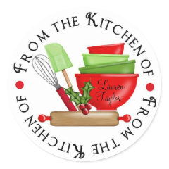 Personalized Baking Cooking Kitchen Stickers