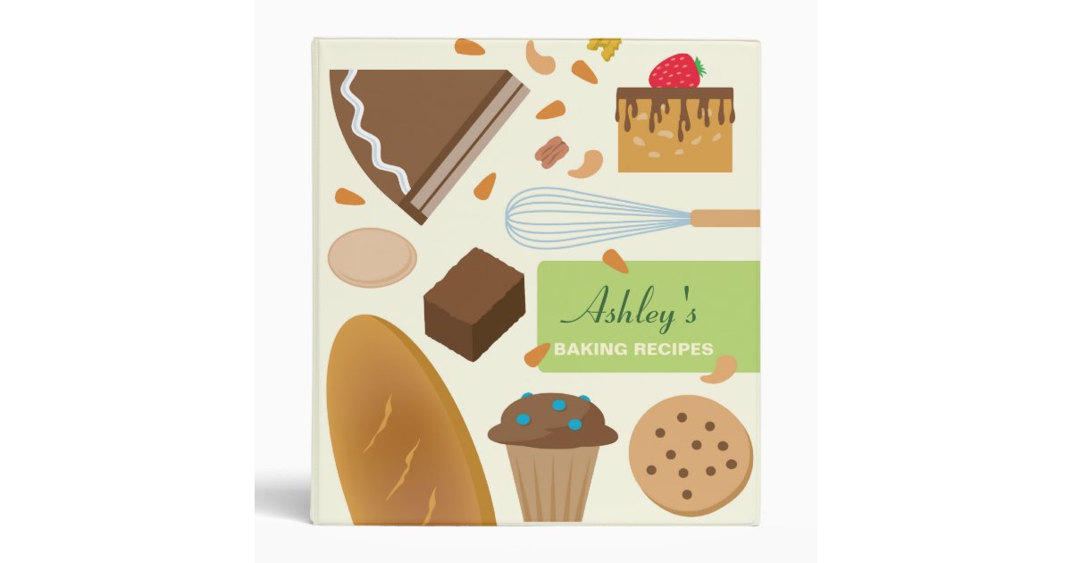 Personalized Baking Recipes Binder Zazzle