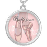 Personalized Ballet Necklace,  Pink Ballerina Toe necklaces