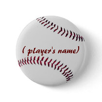 Personalized Baseball Button by MarciaCox Personalized Baseball Button