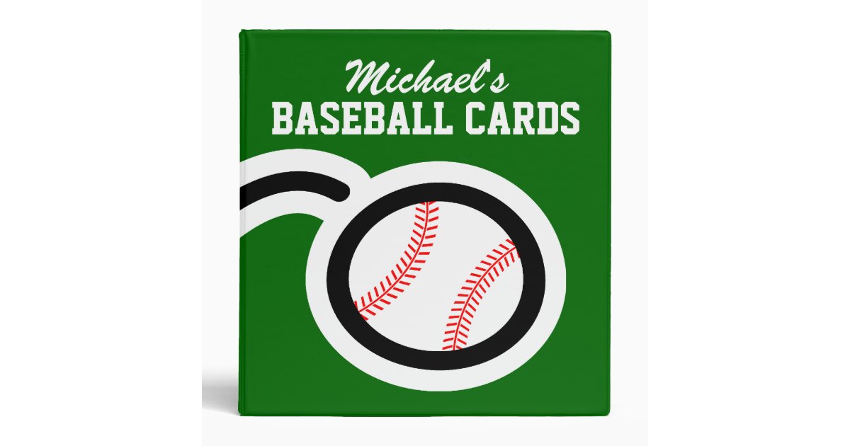 Personalized baseball card binder for collectors Zazzle