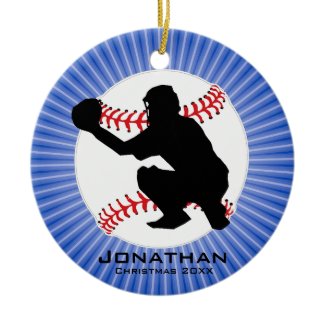 Personalized Baseball (Catcher) Ornament