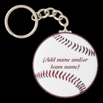 Personalized Baseball Keychain
