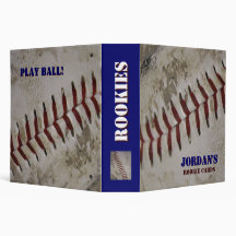 Personalized Baseball Rookie Card Binder