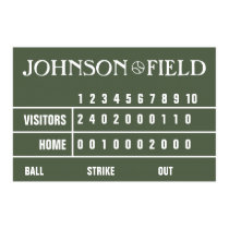 Personalized Baseball Scoreboard -36" x 24" Posters