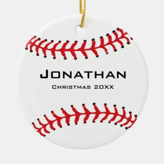 Personalized Baseball Softball Ornament