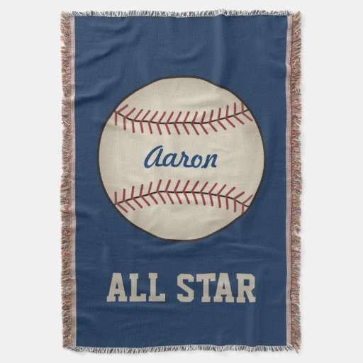 Personalized Baseball Throw Blanket Zazzle