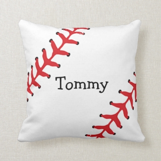 Personalized Baseball Throw Pillow