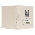 Personalized Basenji 3 Ring Binders