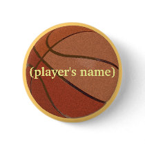 Personalized Basketball Button