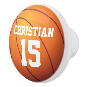 Personalized Basketball Ceramic Knob