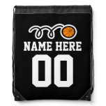 Personalized basketball drawstring backpack bag drawstring bags
