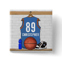 Personalized Basketball Jersey (LBO) Pinback Button