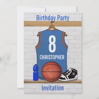 Personalized Basketball Jersey (LBO) invitation