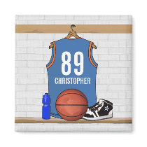 Personalized Basketball Jersey (LBO) Refrigerator Magnets