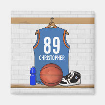 Personalized Basketball Jersey (LBO) Refrigerator Magnets