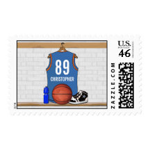 Personalized Basketball Jersey (LBO) Postage Stamps