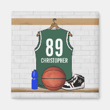 Personalized Basketball Jersey Name Magnets