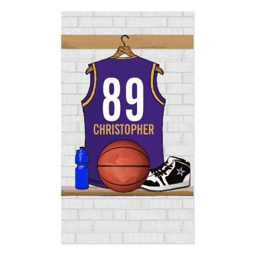 Personalized  Basketball Jersey (PG) Business Card (back side)