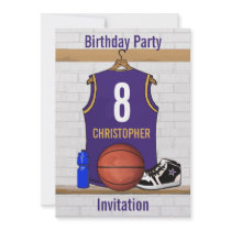 Personalized  Basketball Jersey (PG) Custom Invitations