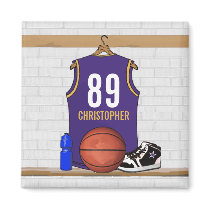 Personalized  Basketball Jersey (PG) Fridge Magnet