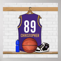 Personalized  Basketball Jersey (PG) Posters